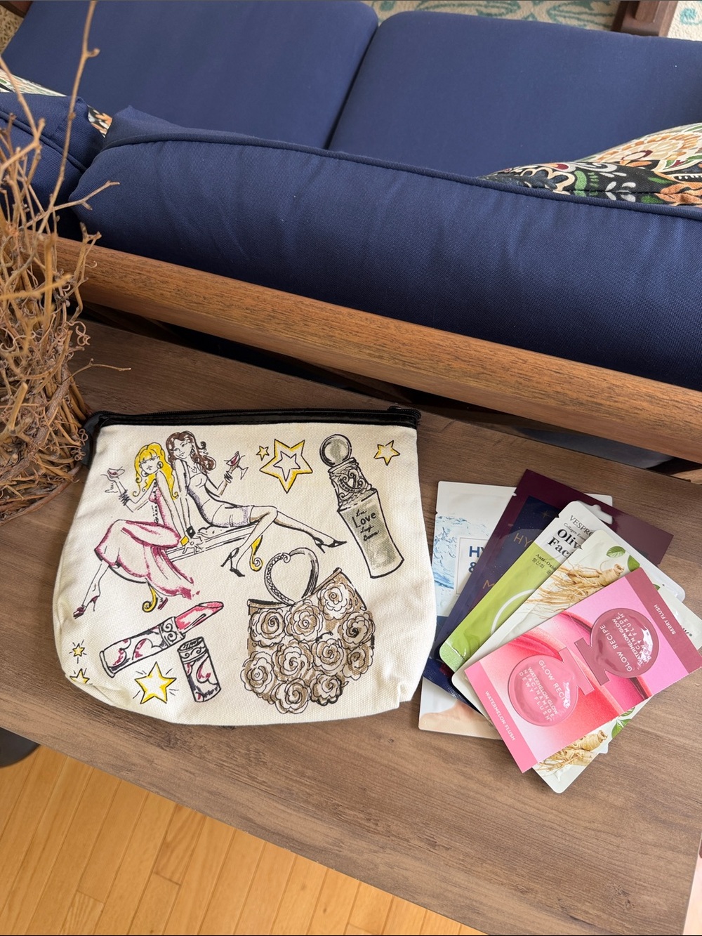 Brighton Cosmetic Pouch with skincare bundle